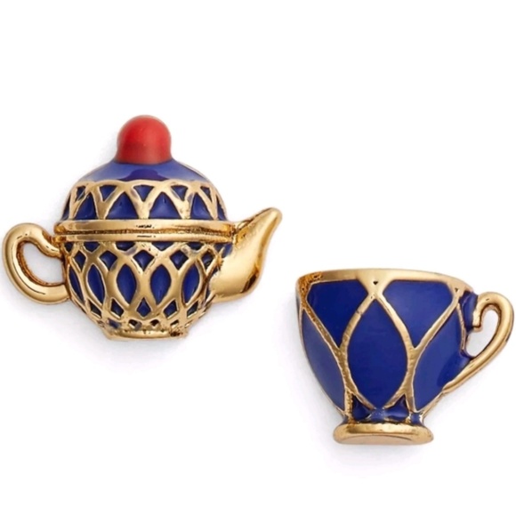 kate spade Jewelry - Kate Spade Tea Time Enamel Mismatched Earrings